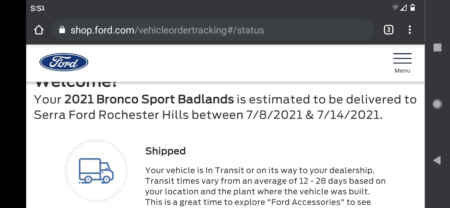 Ford Bronco Sport Waiting room Screenshot_20210610-175121