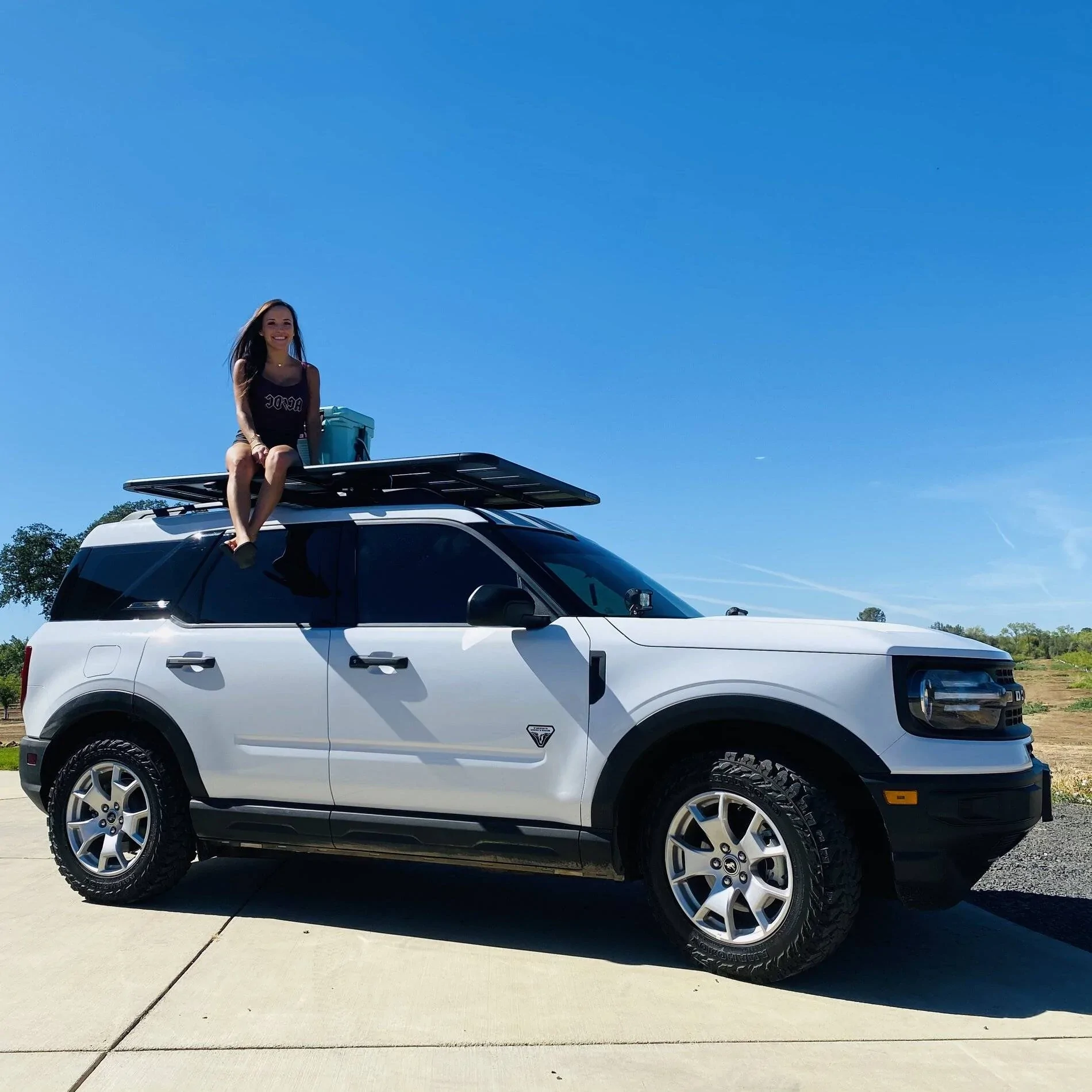 Ford Bronco Sport Oversized Rhino Rack but came out great ! 951F25B5-E902-4079-BE87-937C2F287C23