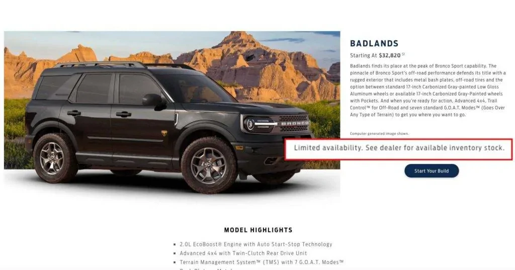 Ford Bronco Sport Interesting rumor - Badlands trim dropped ronco-Sport-Badlands-limited-availability-1024x537