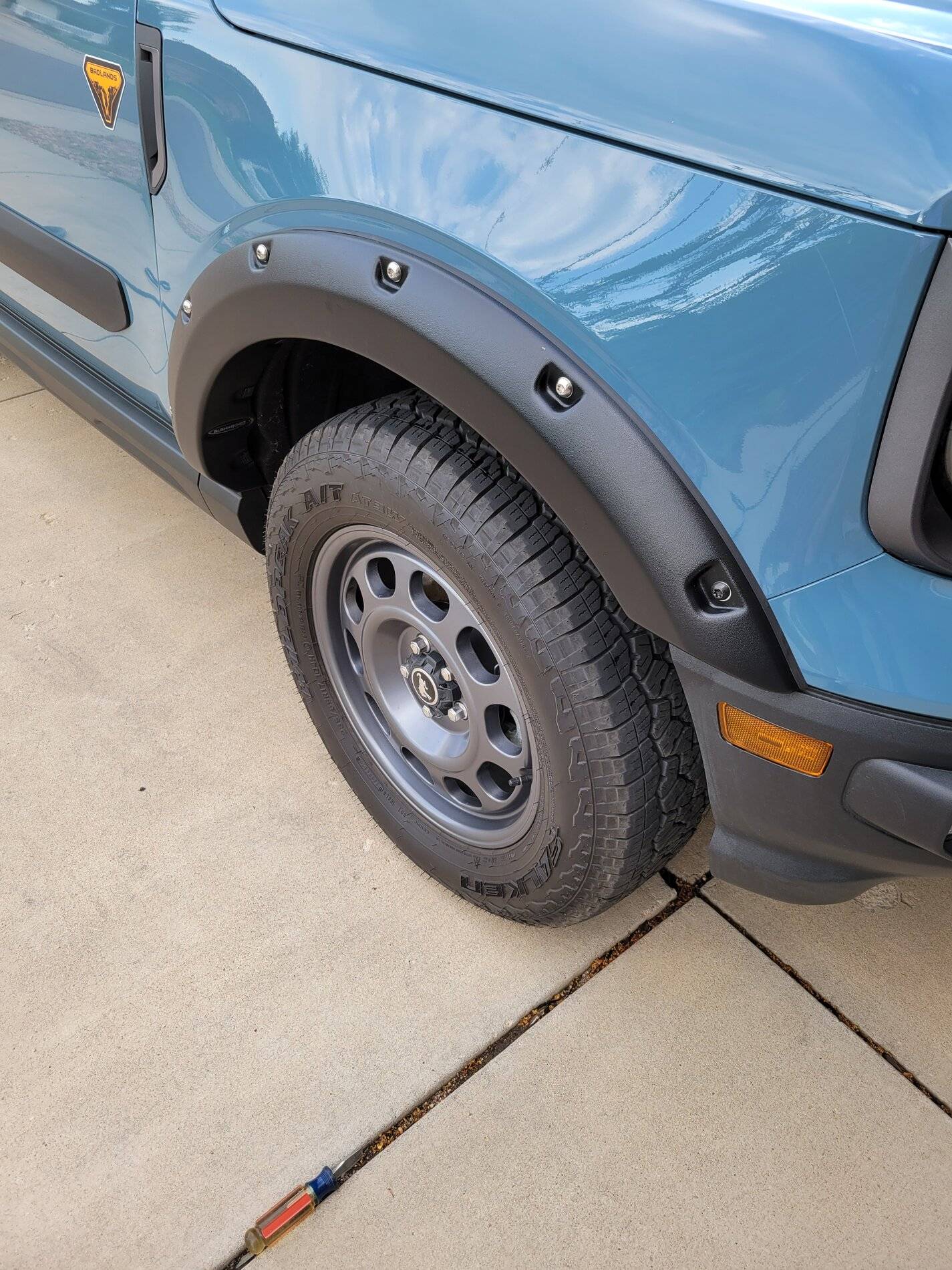 Ford Bronco Sport Front splash guards & fender flairs 20210620_175153