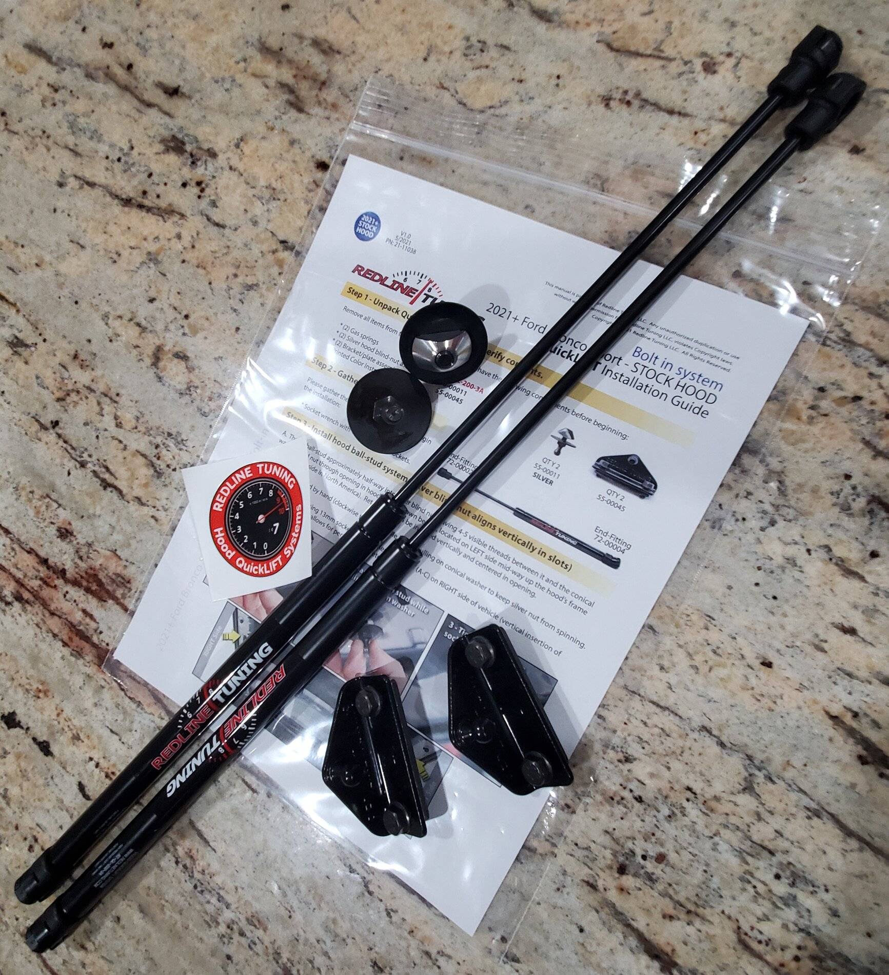 Ford Bronco Sport Hood Shocks installed 20210616_142803