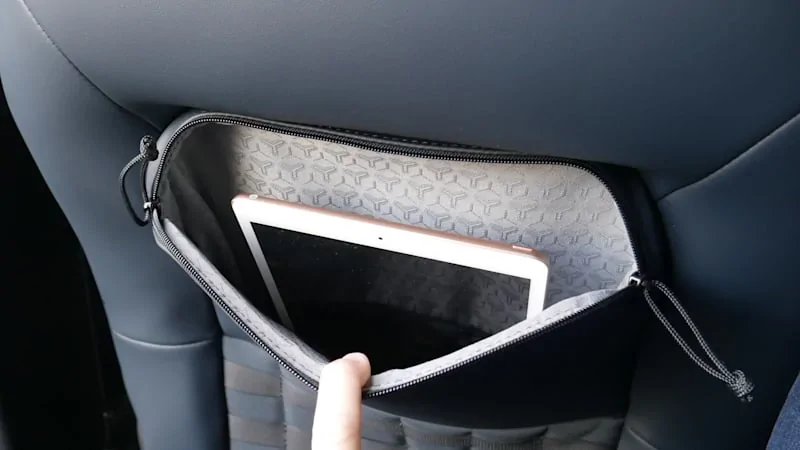 Ford Bronco Sport Bronco Sport interior storage review - "it's like an REI in here" rd-Bronco-Sport-interior-zippered-seat-pocket-open