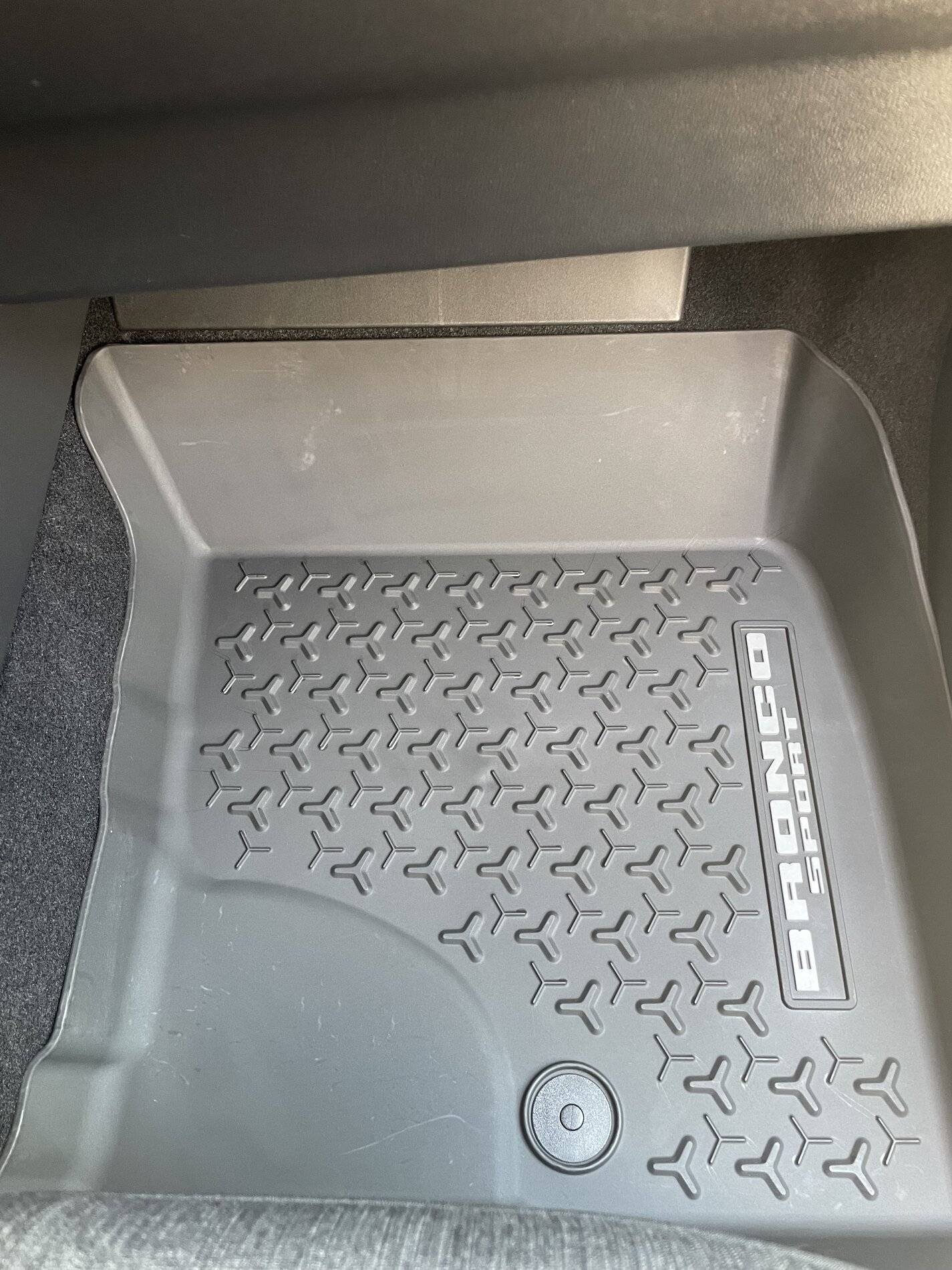 Ford Bronco Sport WeatherTech Front Floor Mats Installed tempImageAUU2JE