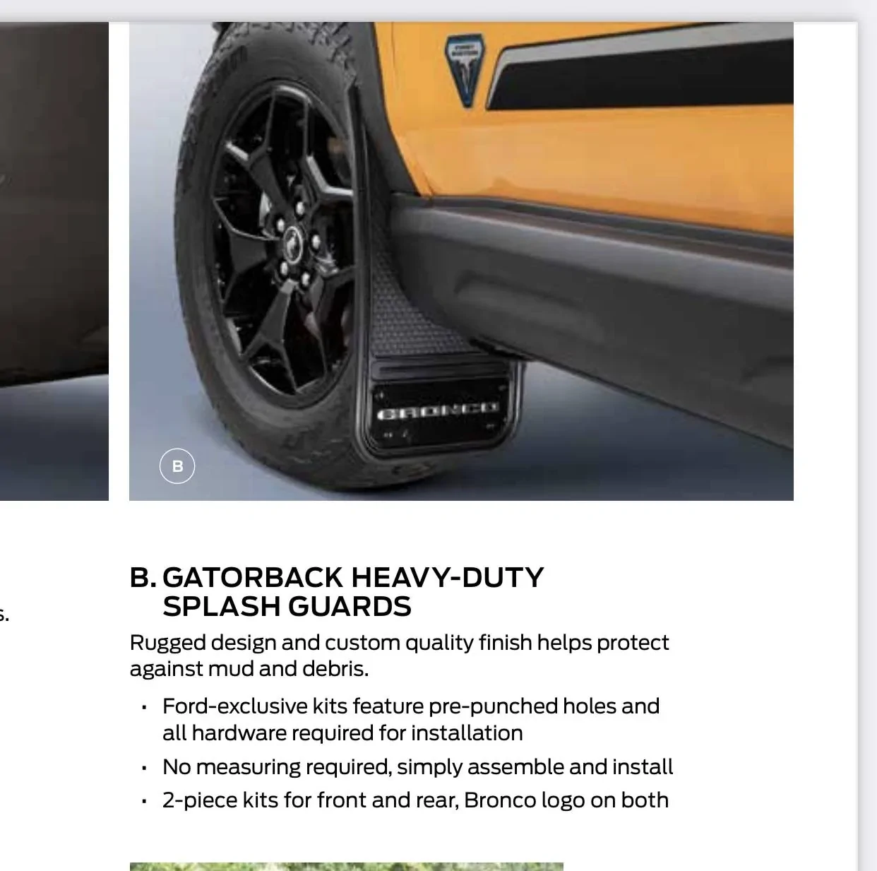 Ford Bronco Sport Weathertech Mudflaps CDA91D99-0D49-4F8A-B322-07627894F290