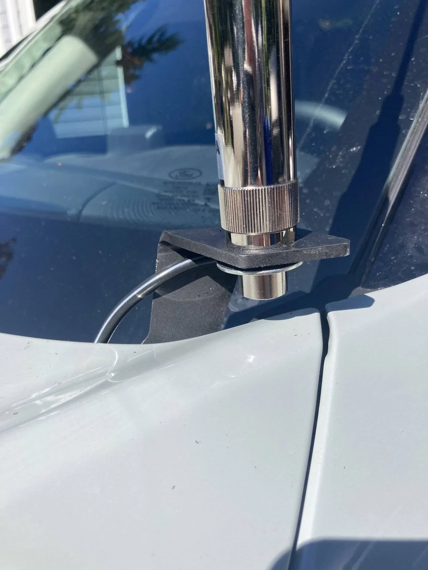Ford Bronco Sport Transceiver Installation thread  (Ham, CB, GMRS). Radio unit and antenna installation on Bronco Sport Diamond antenna mounted to A Pillar bracket