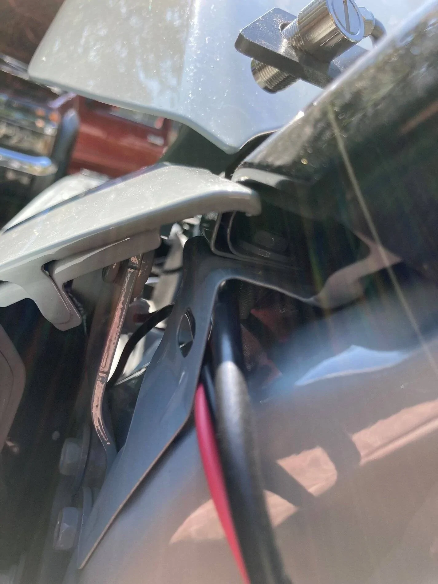 Ford Bronco Sport Transceiver Installation thread  (Ham, CB, GMRS). Radio unit and antenna installation on Bronco Sport routing through the bracket makes this easy