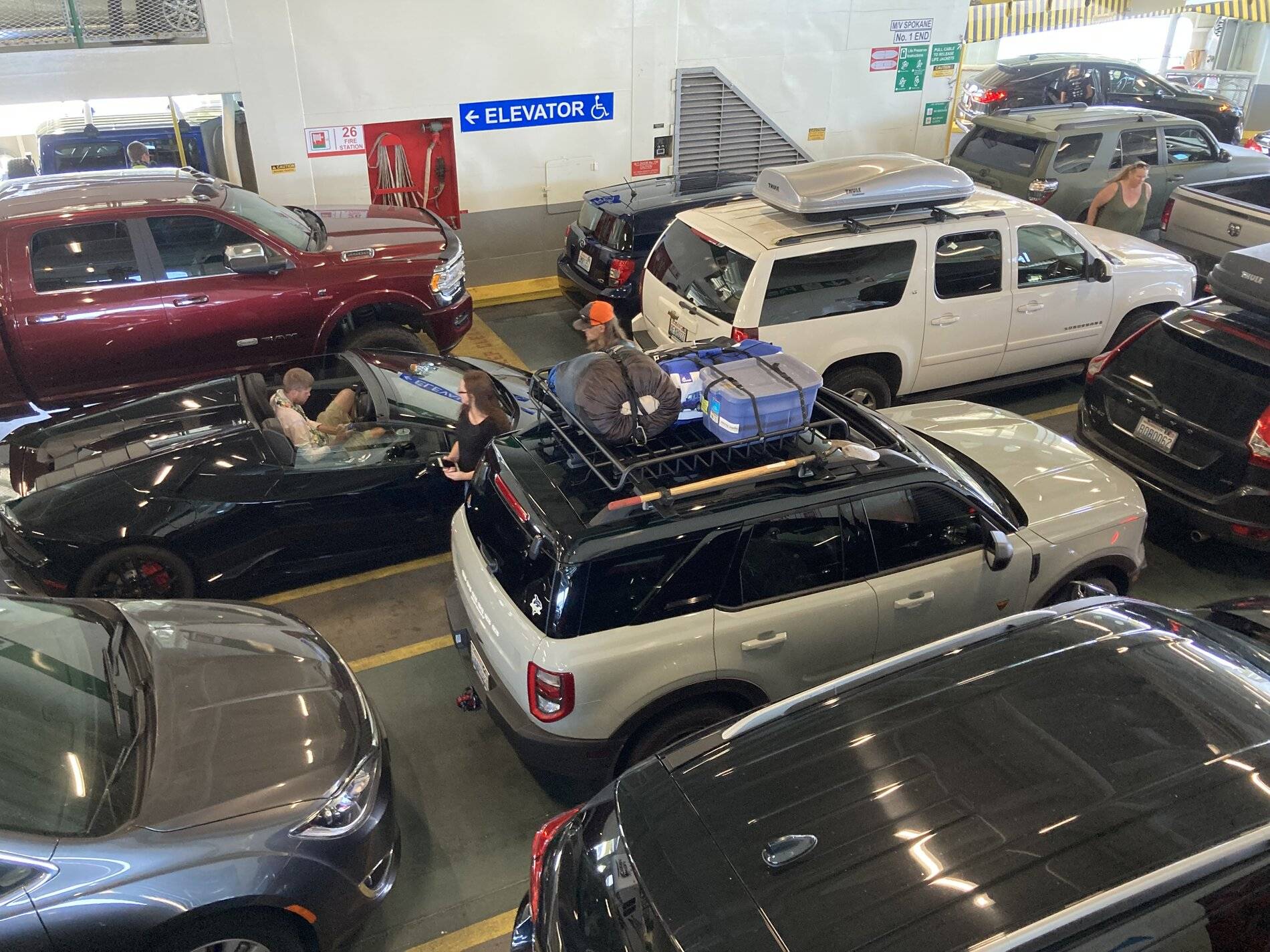 Ford Bronco Sport New Custom Overland Roof Rack for the BS Sport on Ferry with Lamborghini.JPG