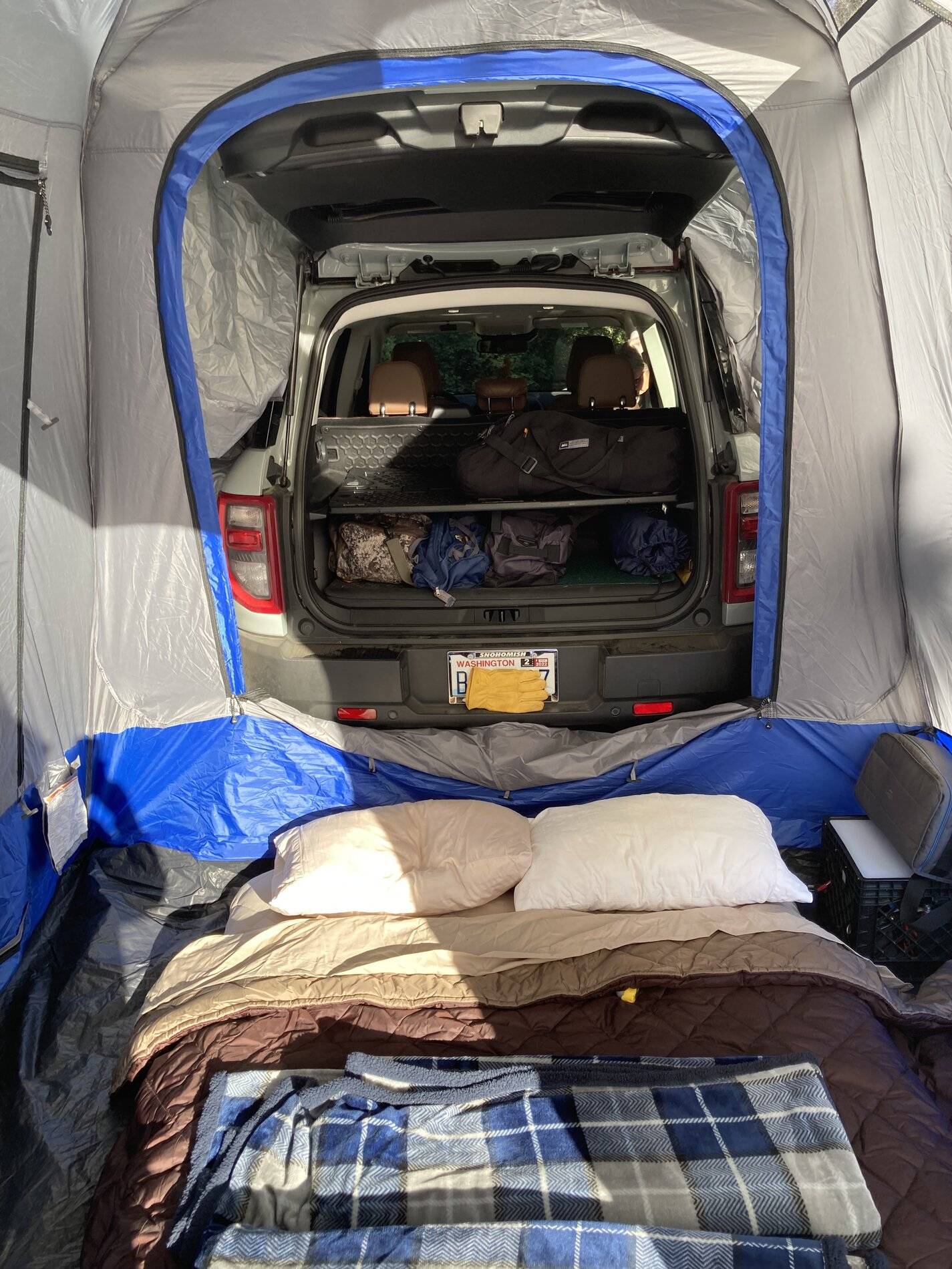 Ford Bronco Sport New Custom Overland Roof Rack for the BS Sport and Napier Sportz SUV Tent Inside.JPG