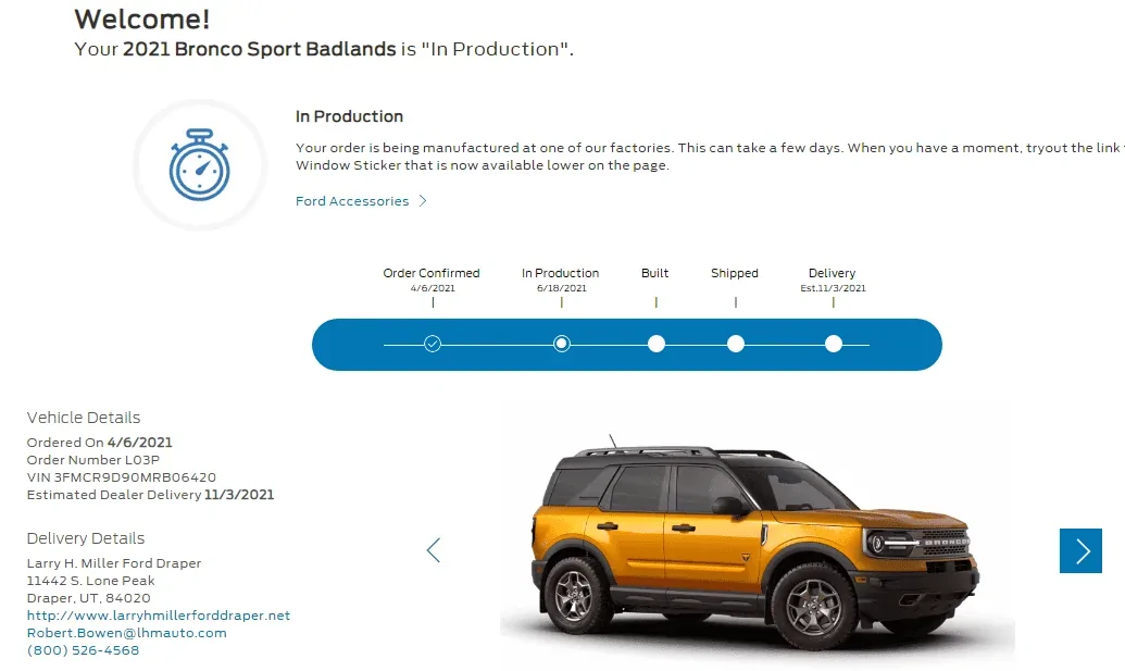 Ford Bronco Sport Waiting room 1627317570674