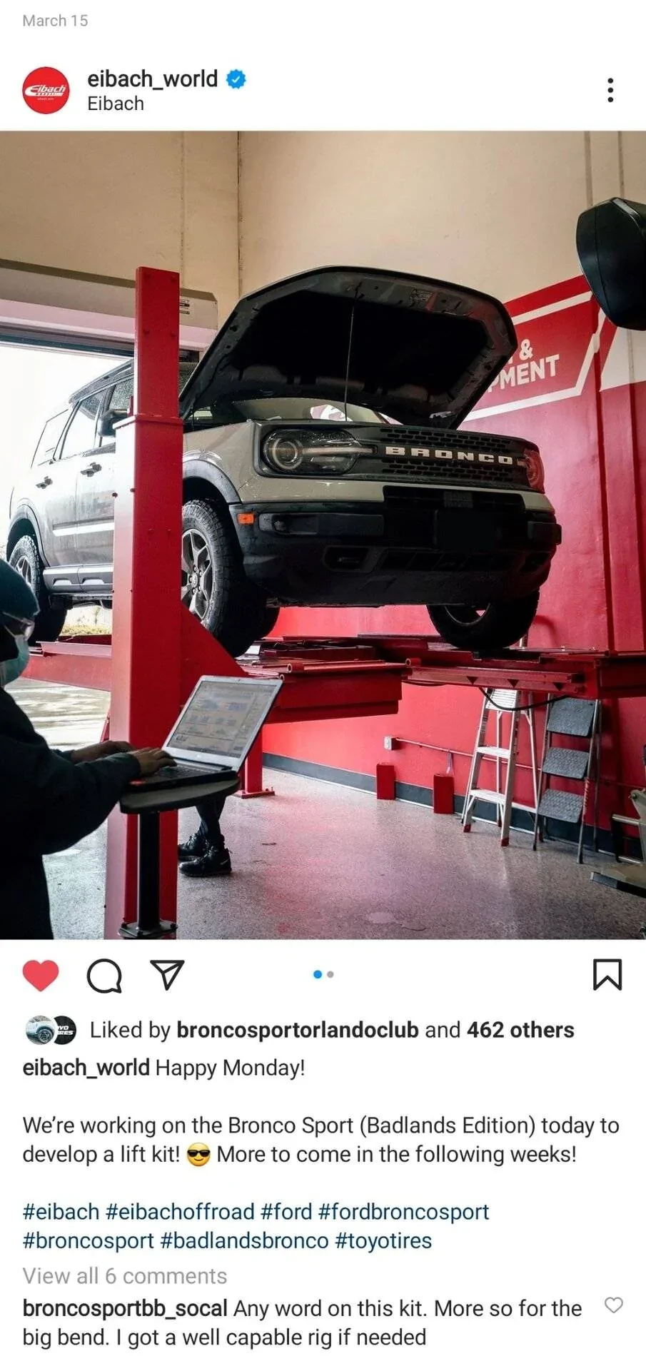 Ford Bronco Sport READYLIFT 1.5″ SST LIFT KIT Screenshot_20210731-142024_Instagram