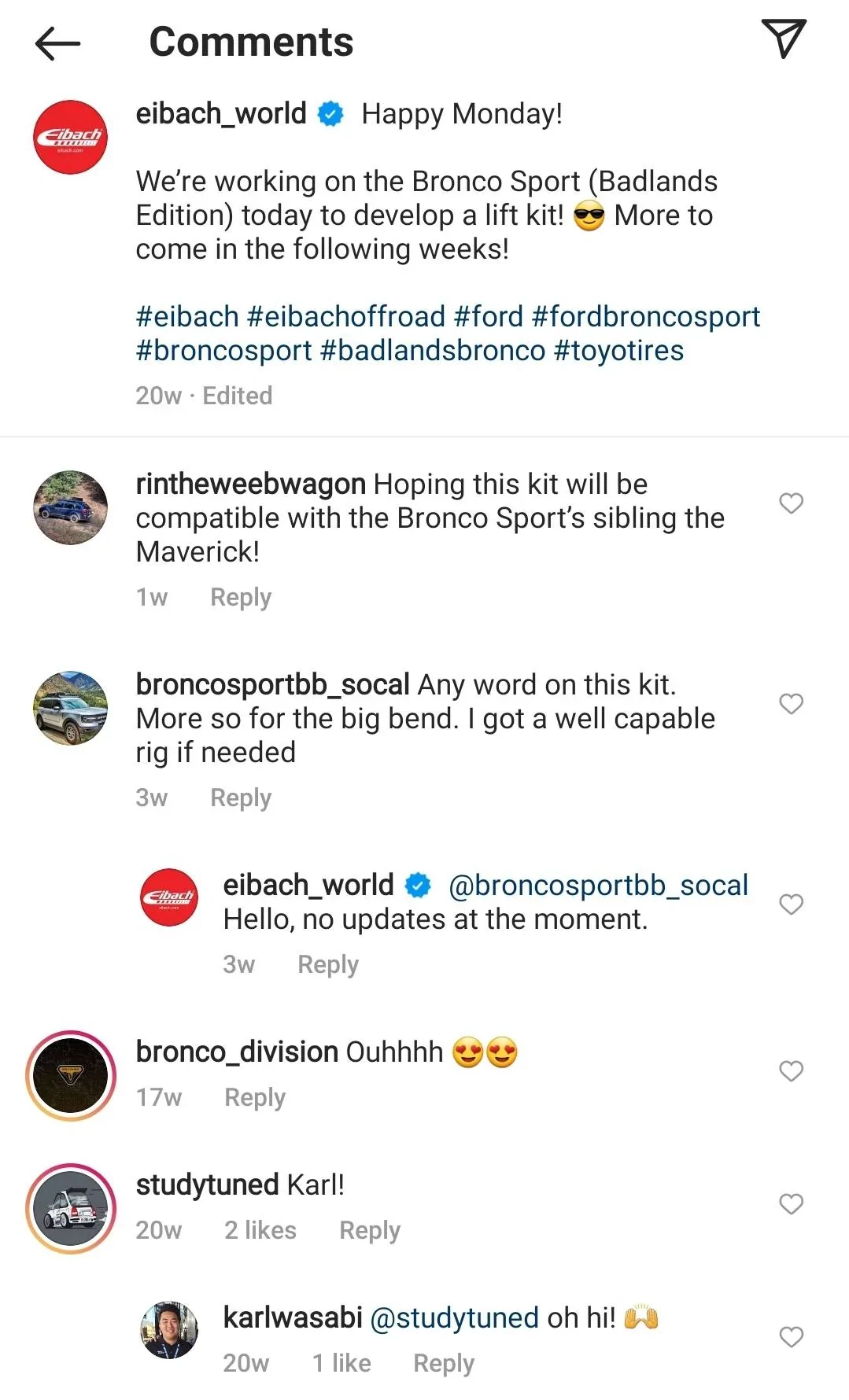 Ford Bronco Sport READYLIFT 1.5″ SST LIFT KIT Screenshot_20210731-142317_Instagram