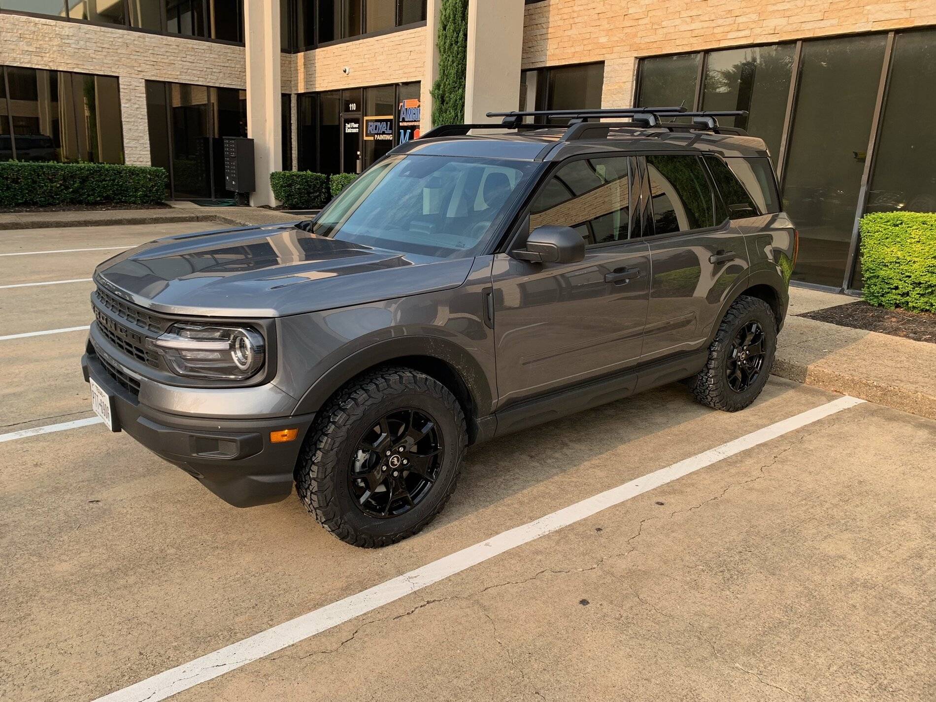 Ford Bronco Sport Powdercoated stock wheels and mounted BFG KO2 - 245/65r17 tires image4