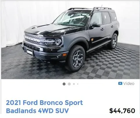 Ford Bronco Sport Stay Away from Koons Ford Falls Church, VA Koons Badlands Marked Up 10k