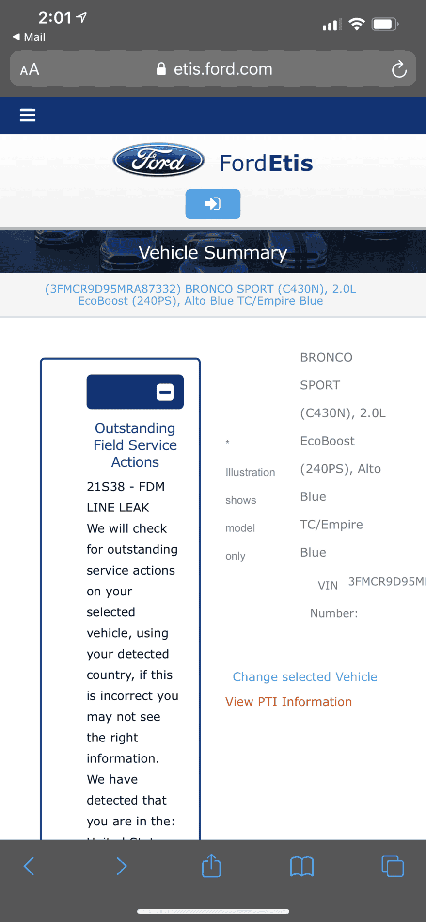 Ford Bronco Sport Recall notice: Fuel Delivery Module line may leak 7CF5842B-600A-496F-9593-86B444C77E7A