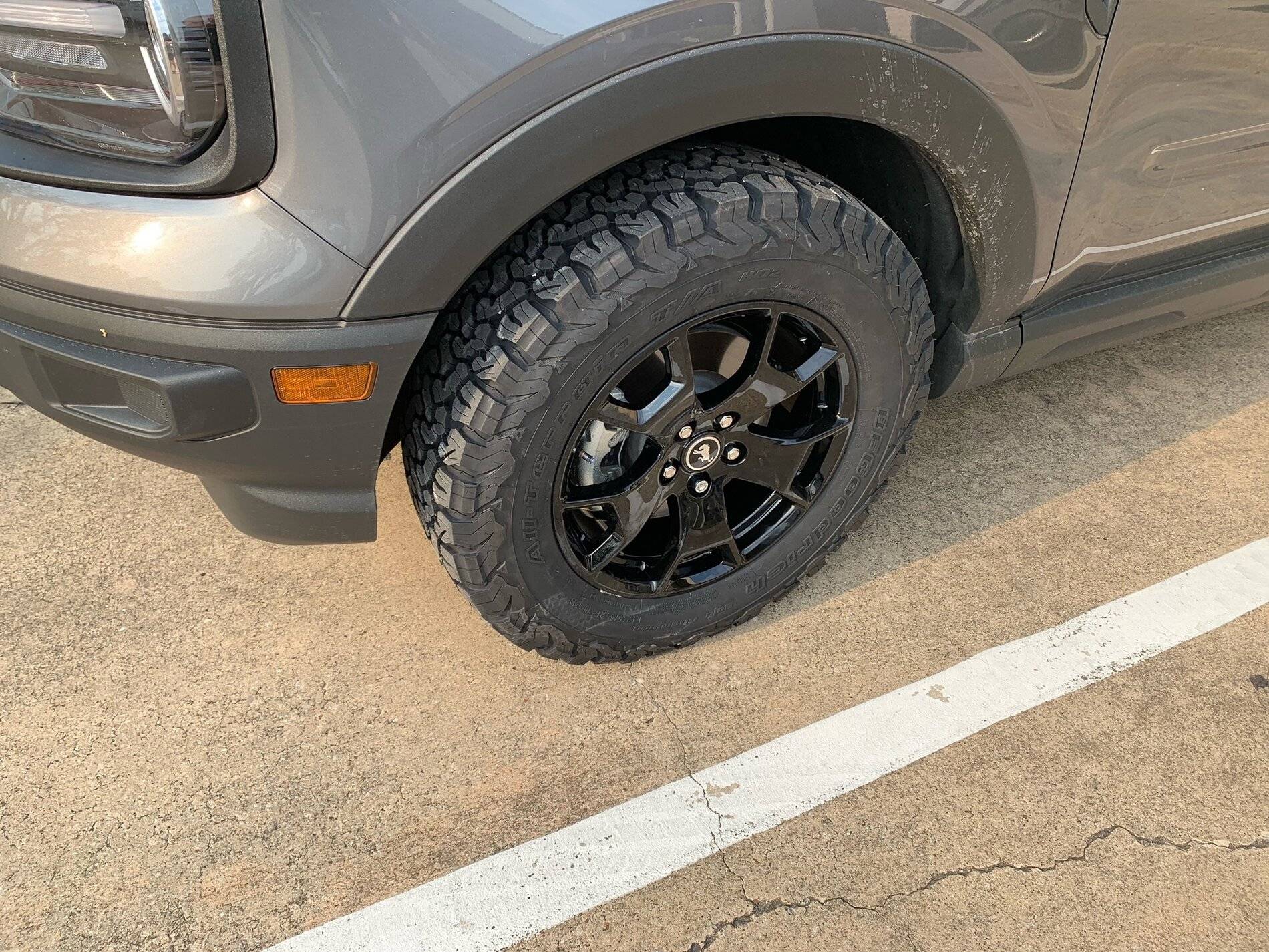 Ford Bronco Sport Powdercoated stock wheels and mounted BFG KO2 - 245/65r17 tires image2(5)