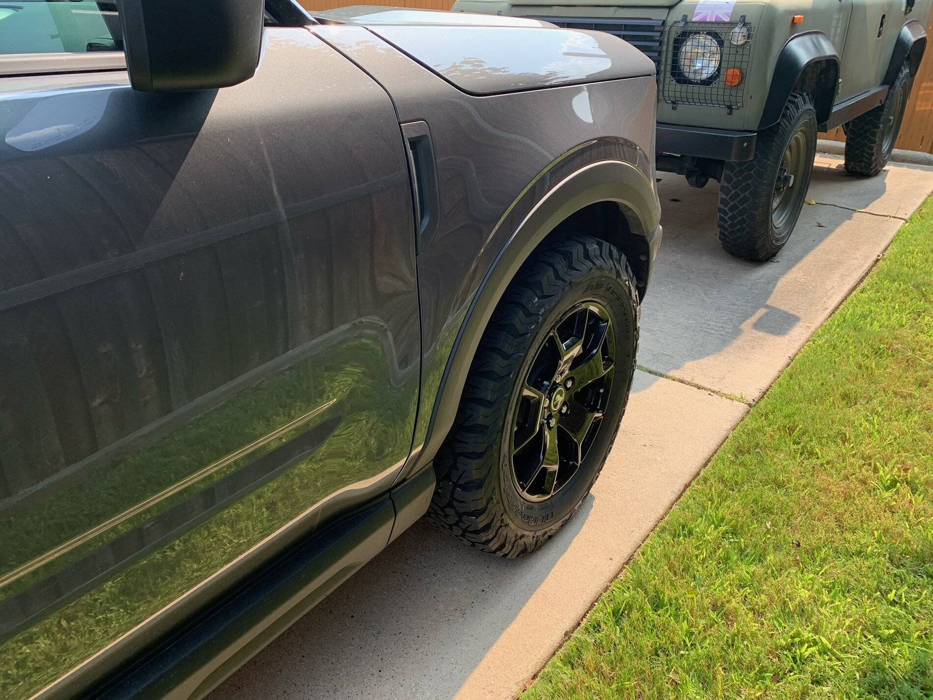 Ford Bronco Sport Powdercoated stock wheels and mounted BFG KO2 - 245/65r17 tires image3