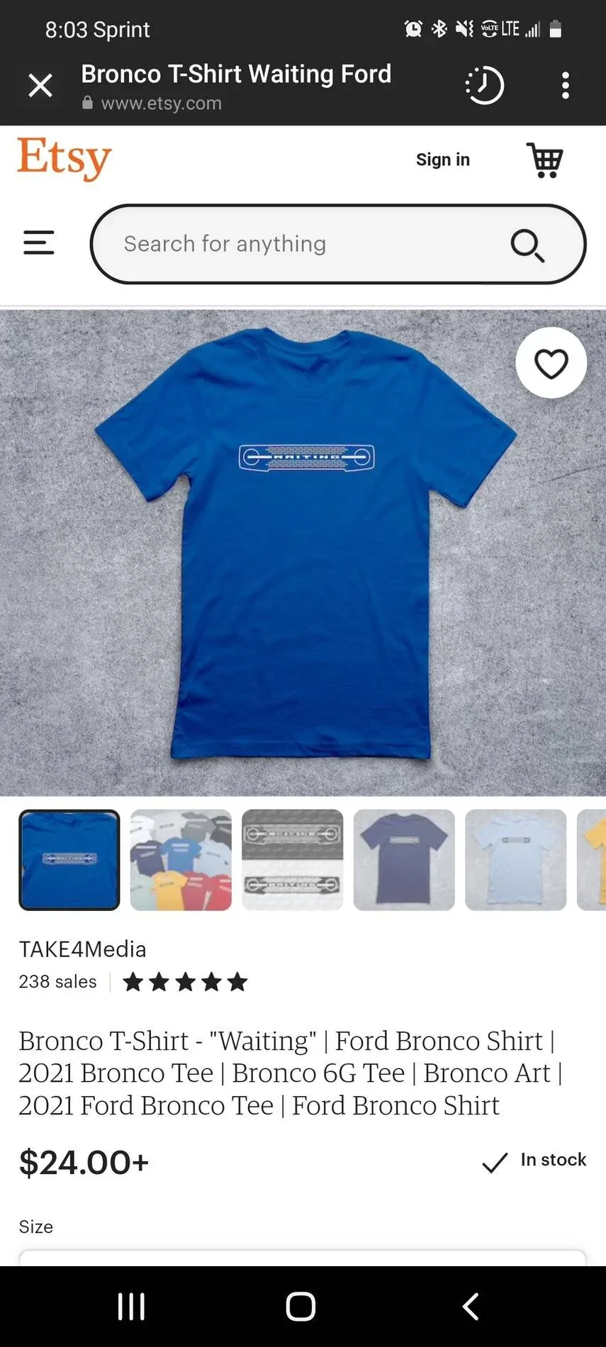 Ford Bronco Sport Bronco merch for "waiting" Screenshot_20210824-200313_Instagram