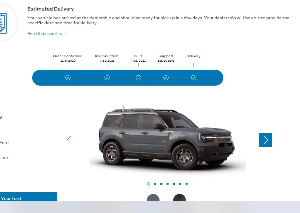 Ford Bronco Sport Waiting room Steve's Bronco