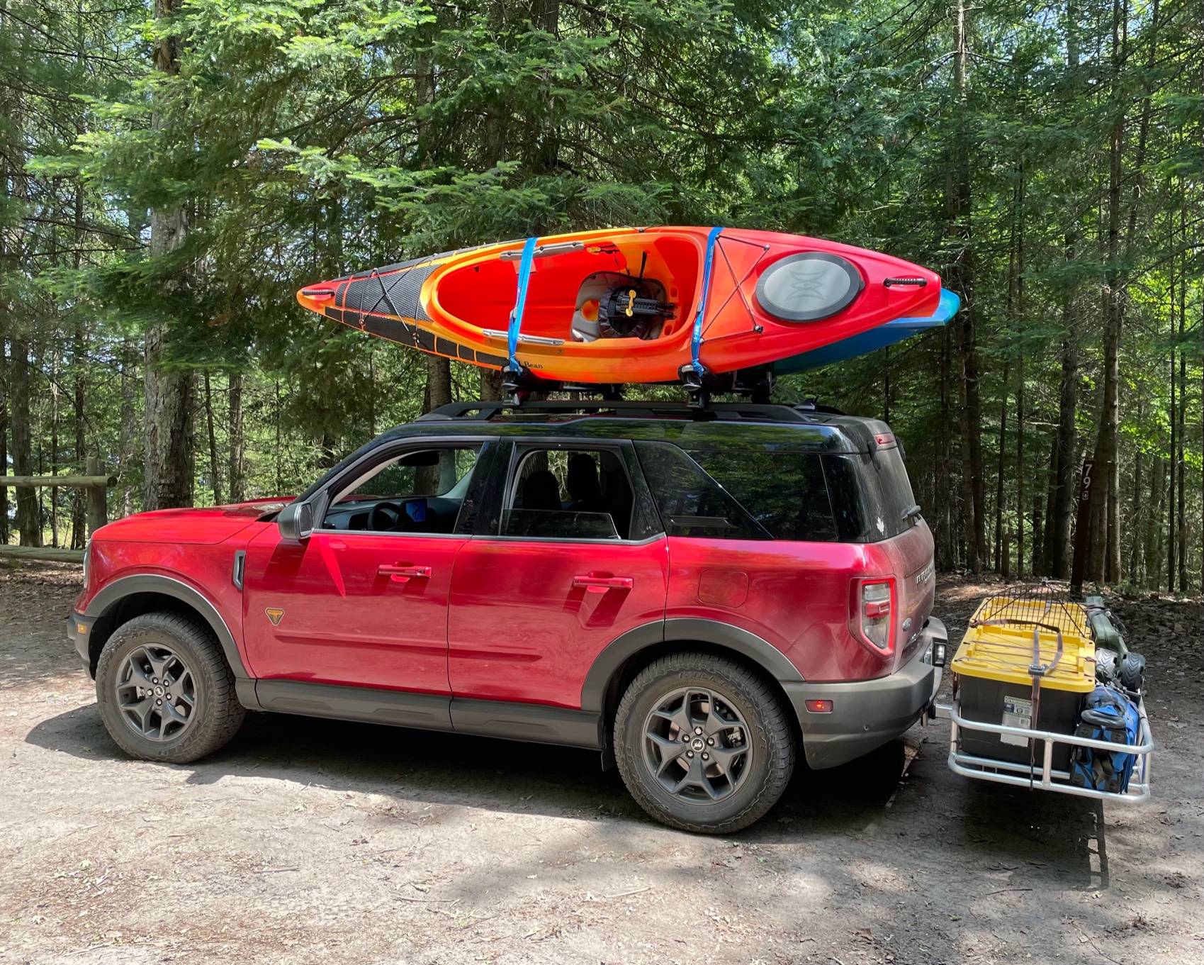 Ford Bronco Sport I love it when a plan comes together... Bronco Sport + solo canoes + teardrop camper Bronco sport campin