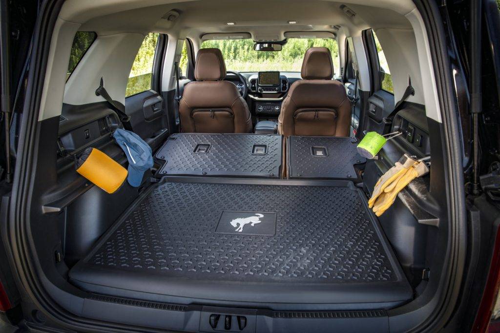 Ford Bronco Sport What the heck are these?! 2021-Ford-Bronco-Sport-Interior-012-cargo-area-trunk-second-row-folded-washable-rubber-floorin