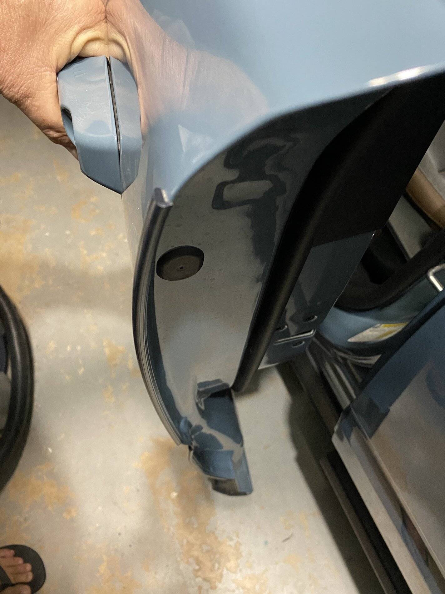 Ford Bronco Sport Plastic on door edges and tire pressure sensor failure door trim on BS 2