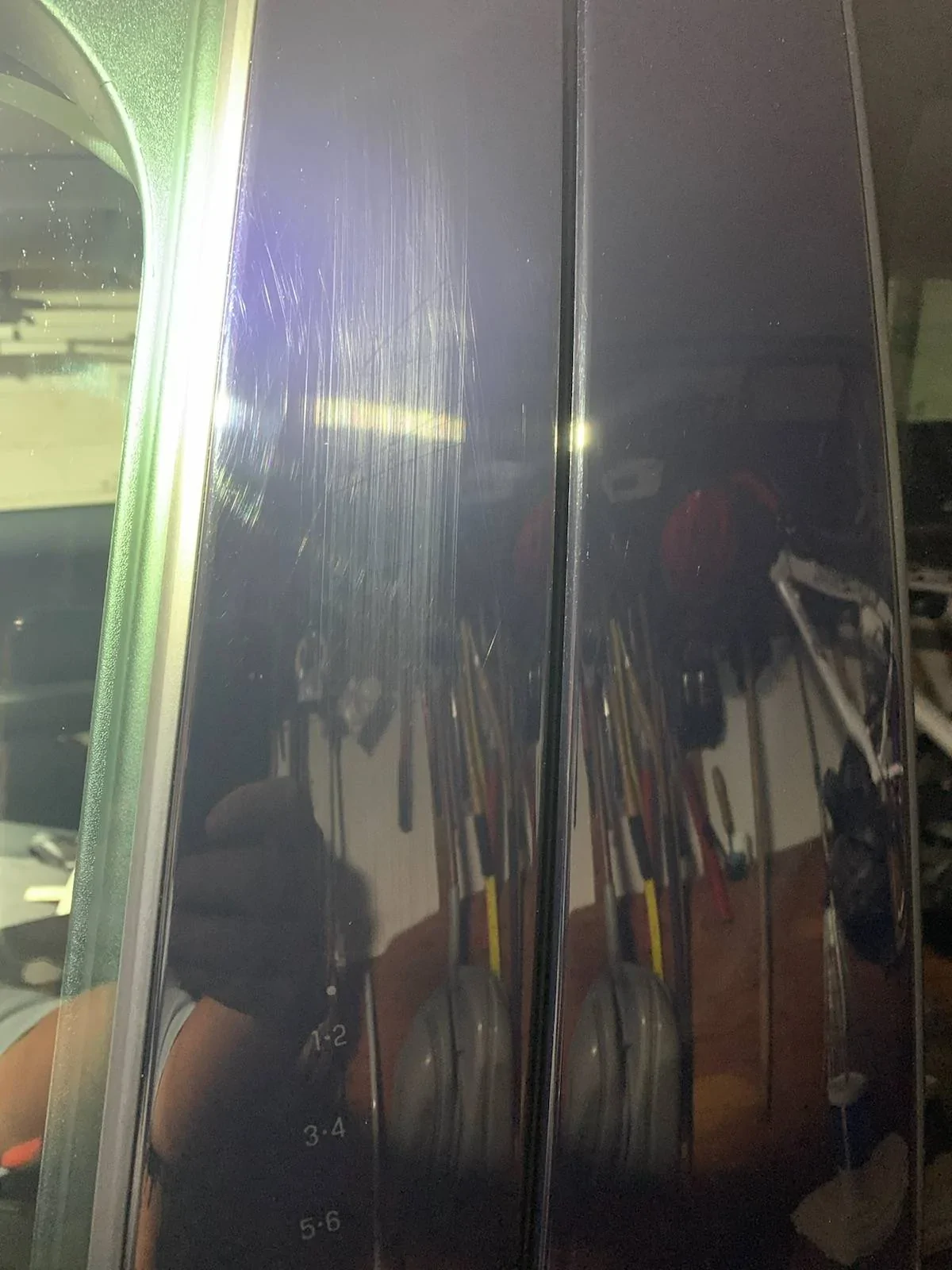 Ford Bronco Sport Scratched black piano trim Pillar