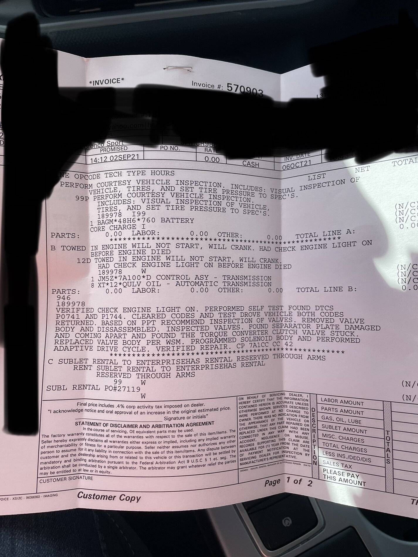 Ford Bronco Sport SERIOUSLY???? 851 miles and this?? 9839CC5F-A39D-453E-B974-C06DE30B6CDF