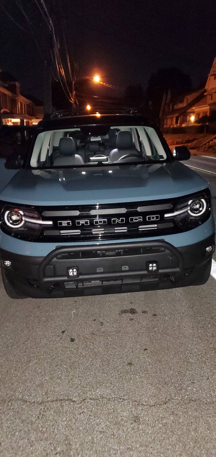 Ford Bronco Sport Installed new Rough Country bull bar and 2" square lights 20211012_224217