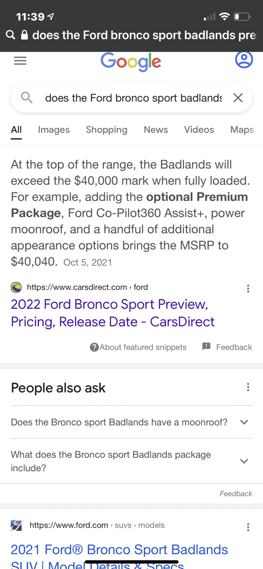 Ford Bronco Sport 2022 prices? C2209136-2817-4AF1-B937-C2A8A28F5A60