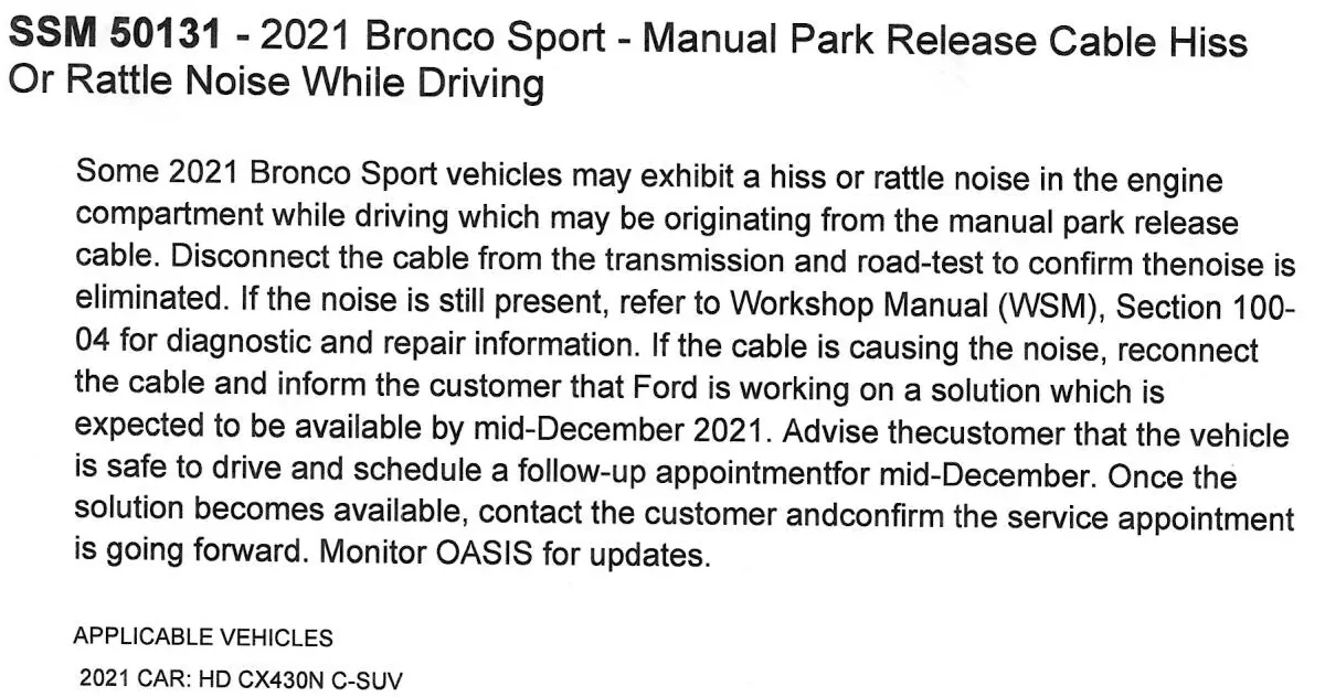 Ford Bronco Sport On this episode of, "Is this noise normal?"... svc2
