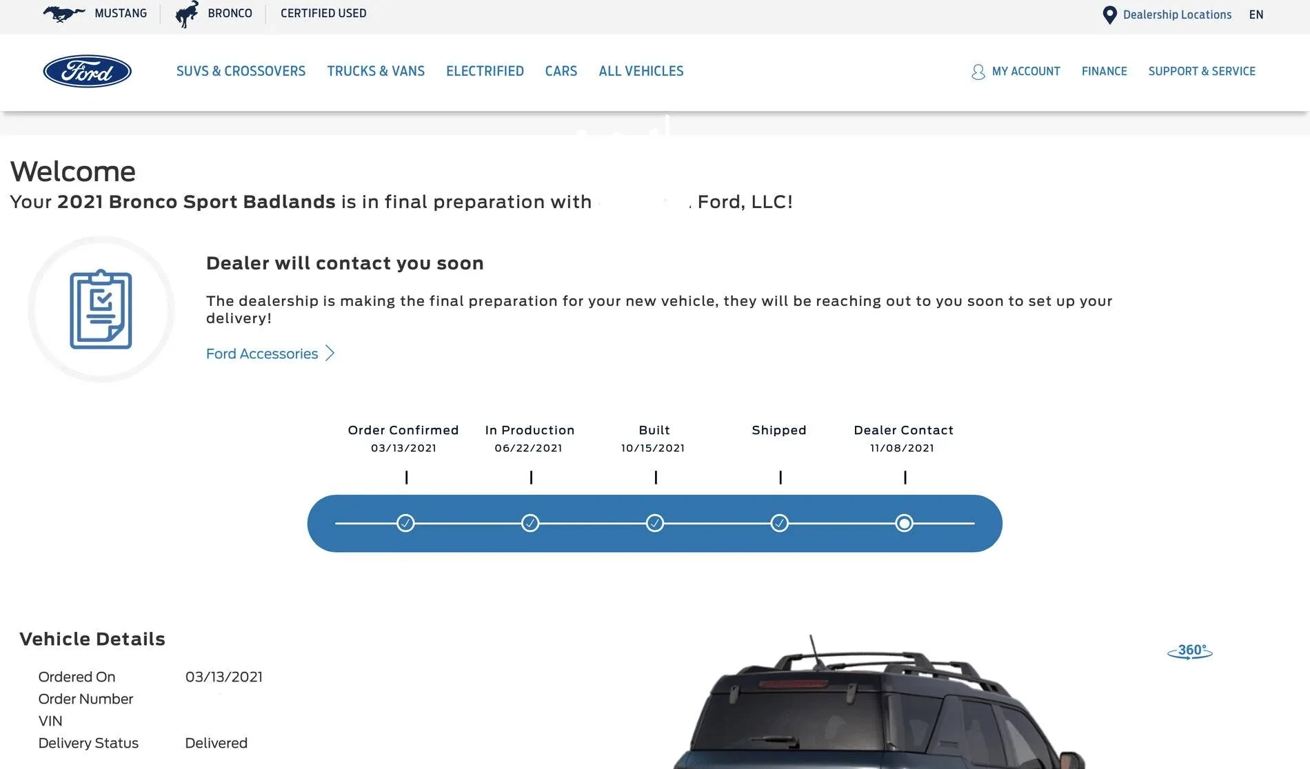 Ford Bronco Sport Got a notification that my car was delivered! 15B514F1-1591-45CE-B294-F4C7F9933970