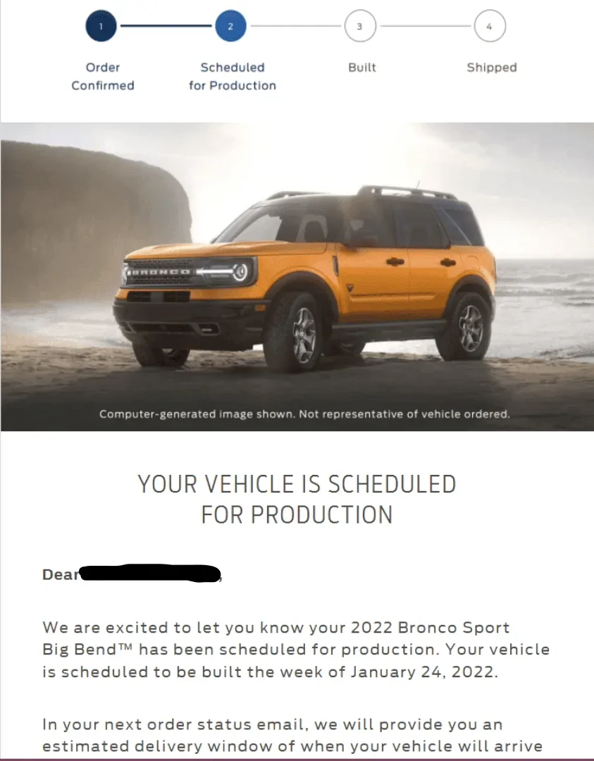 Ford Bronco Sport Waiting room Bronco production