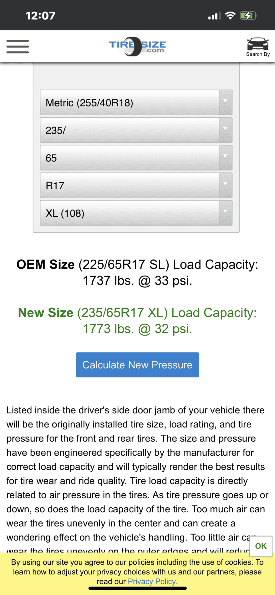 Ford Bronco Sport Tire Pressure: C5187702-0E56-4577-88F3-62EE7E299390