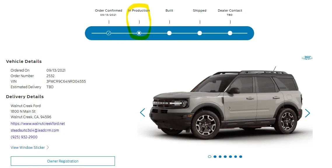 Ford Bronco Sport ⏱ 2022 Bronco Sport Scheduling Upcoming Week (11/15) For 4 Build Weeks in January! 1638918517199