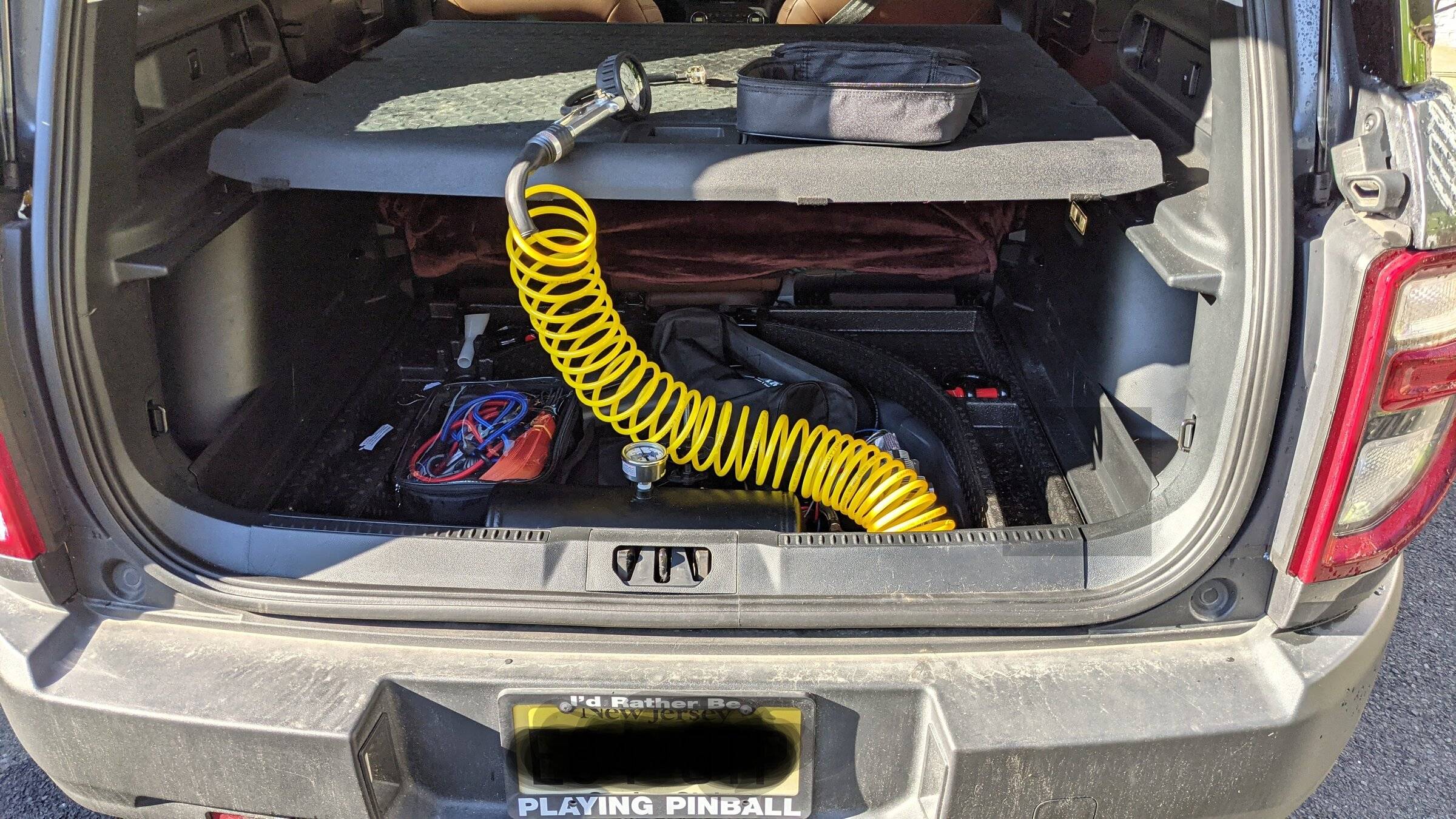 Ford Bronco Sport Air Up/Down with ARB CKMP12 portable air compressor and JACO Flopro tire inflator PXL_20211017_132520053~2