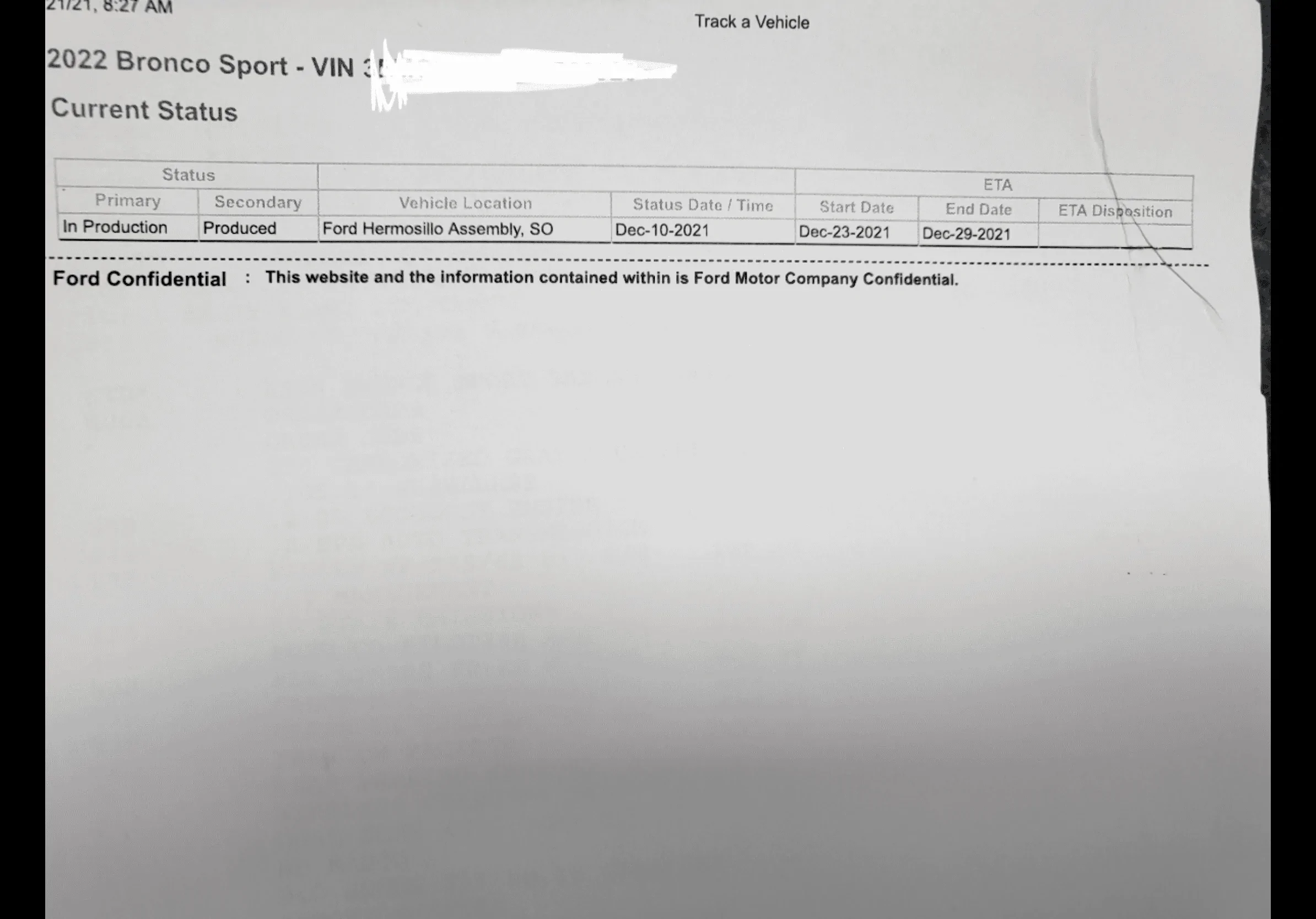 Ford Bronco Sport Weekly Roll Call on Production (Week of 1/03/2021) C246801D-FD98-42F8-B376-3915315F7041