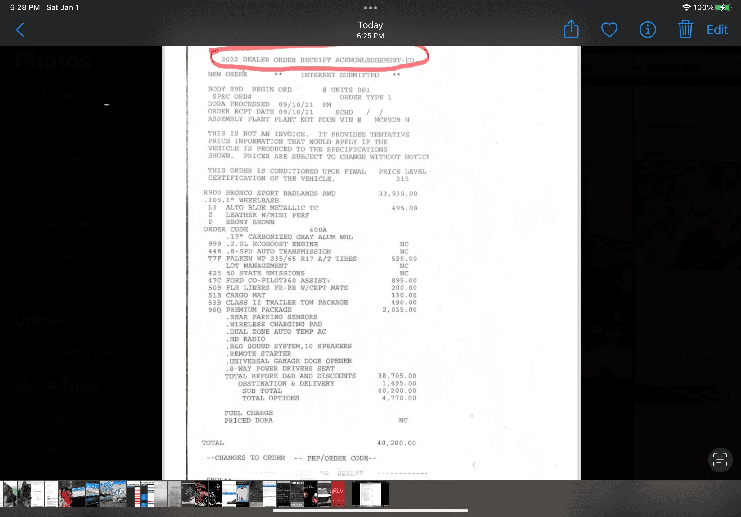 Ford Bronco Sport 1/3 Build Week - Window Sticker Not Matching Signed Order Form? C49AA67A-FE66-4F8C-ACCB-6F7AE2C91A12