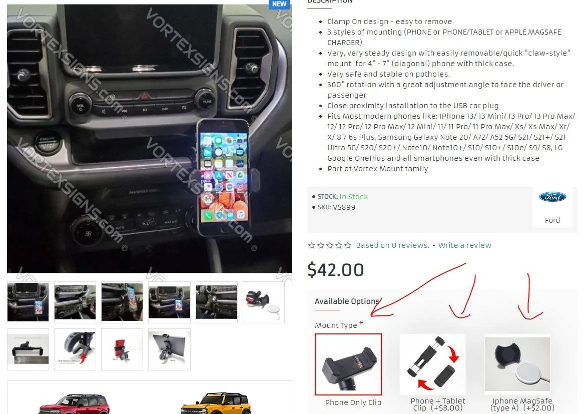 Ford Bronco Sport What are y'all doing for a phone mount? phonemountbroncosport