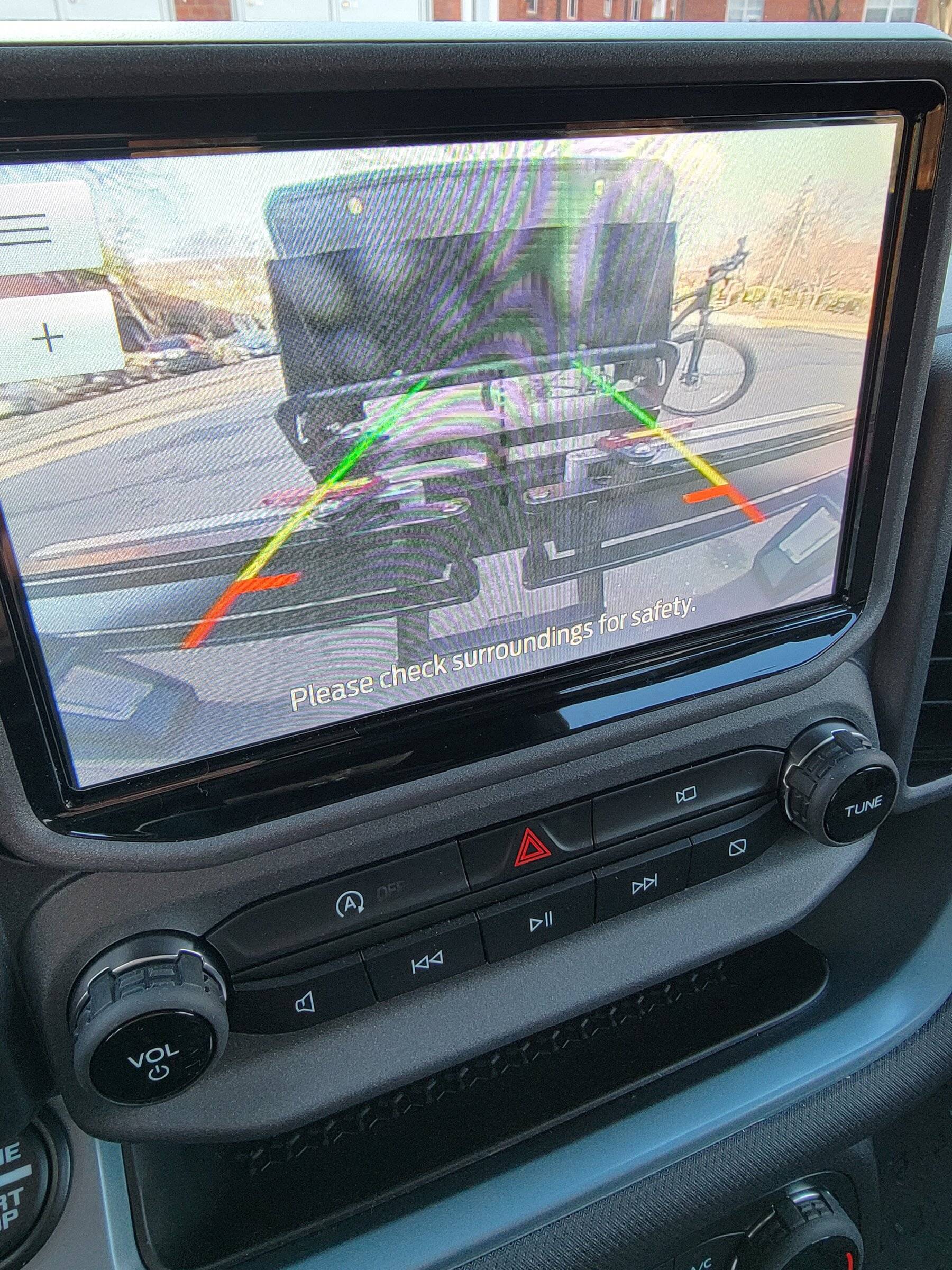 Ford Bronco Sport 1UP USA bike rack installed with licence plate holder 20220118_144240[1]