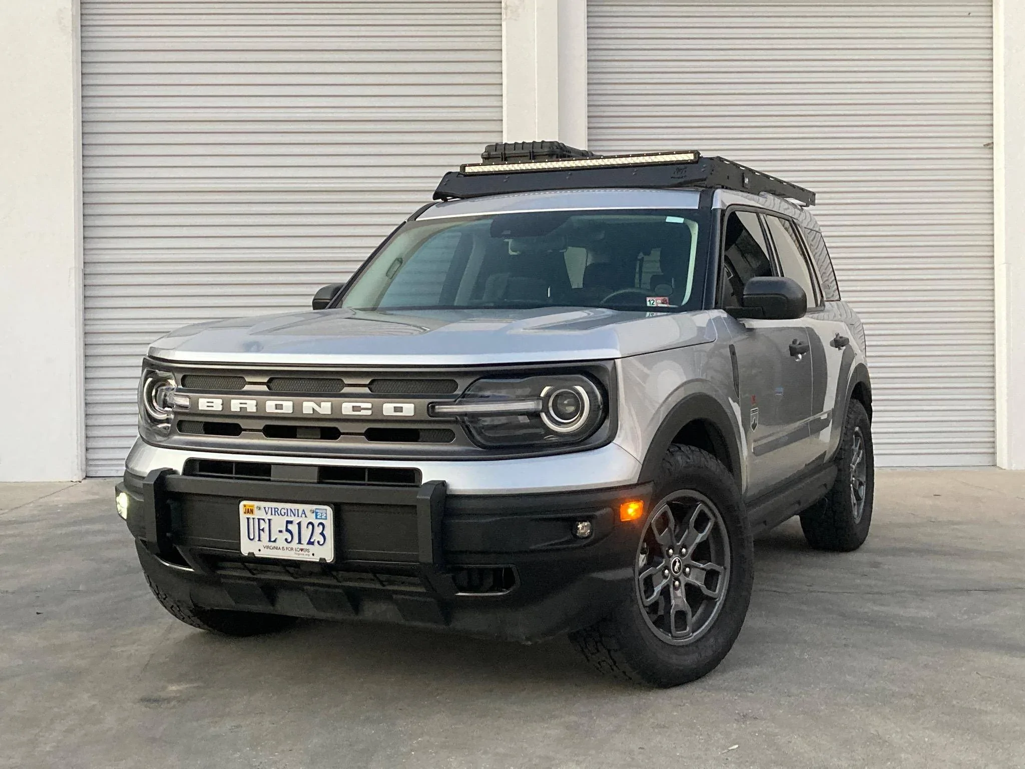 Ford Bronco Sport Rally Innovations light bar and skid plate installed on Bronco Sport IMG_3837