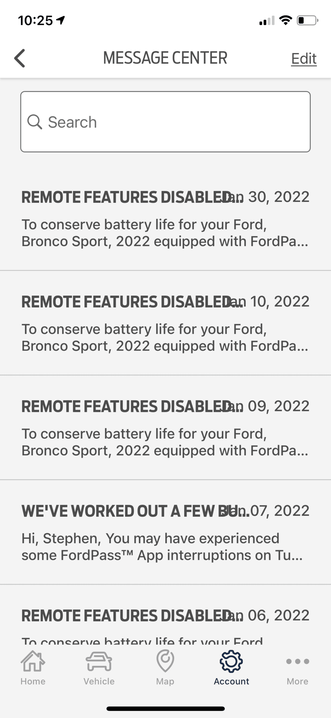 Ford Bronco Sport Remote features disabled 90AF256C-5EC3-4837-9FB6-95ABD5D1B51C