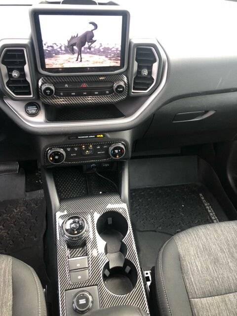 Ford Bronco Sport Carbon Fiber Accessories and aftermarket Decals Consol