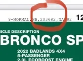 Ford Bronco Sport 1-24 production date 97F50336-42CC-4264-BB8E-B2380FBEBB4A