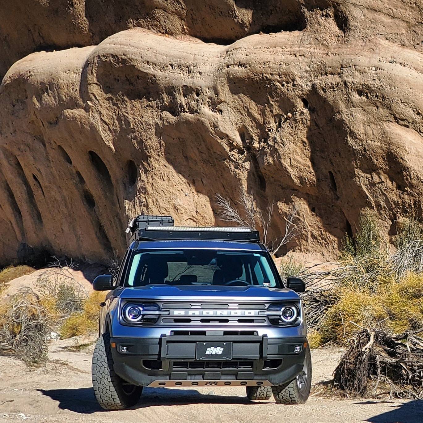 Ford Bronco Sport Rally Innovations light bar and skid plate installed on Bronco Sport IMG_20220205_153309_337