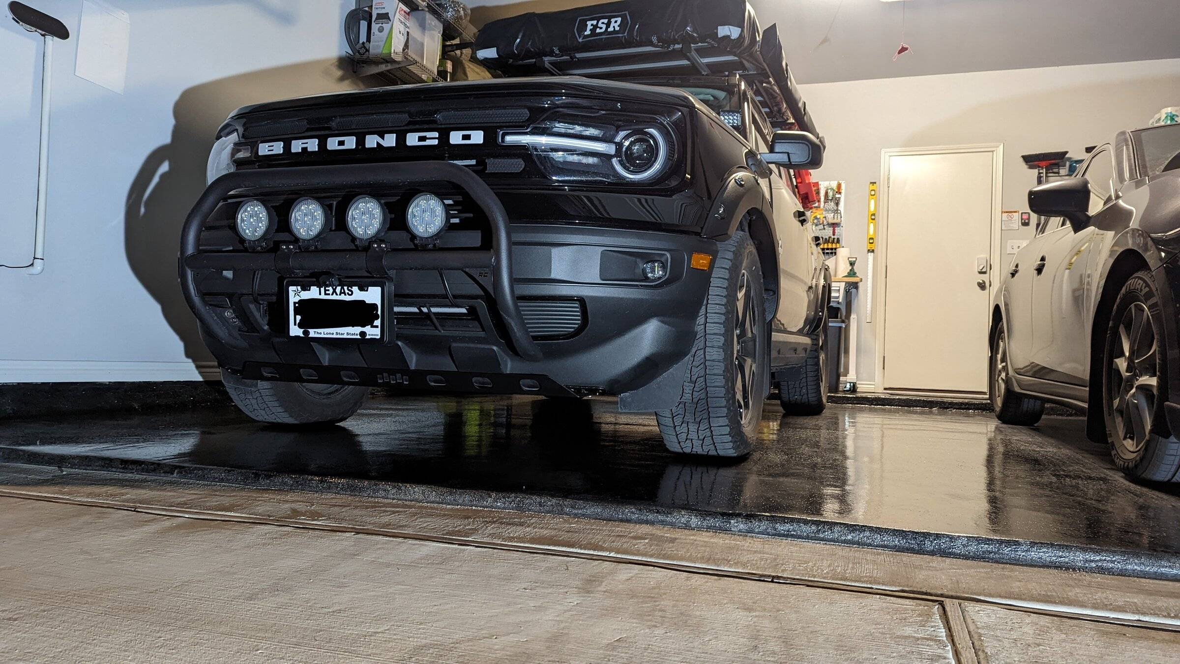 Ford Bronco Sport Rally Innovations light bar and skid plate installed on Bronco Sport PXL_20220220_023149963~2