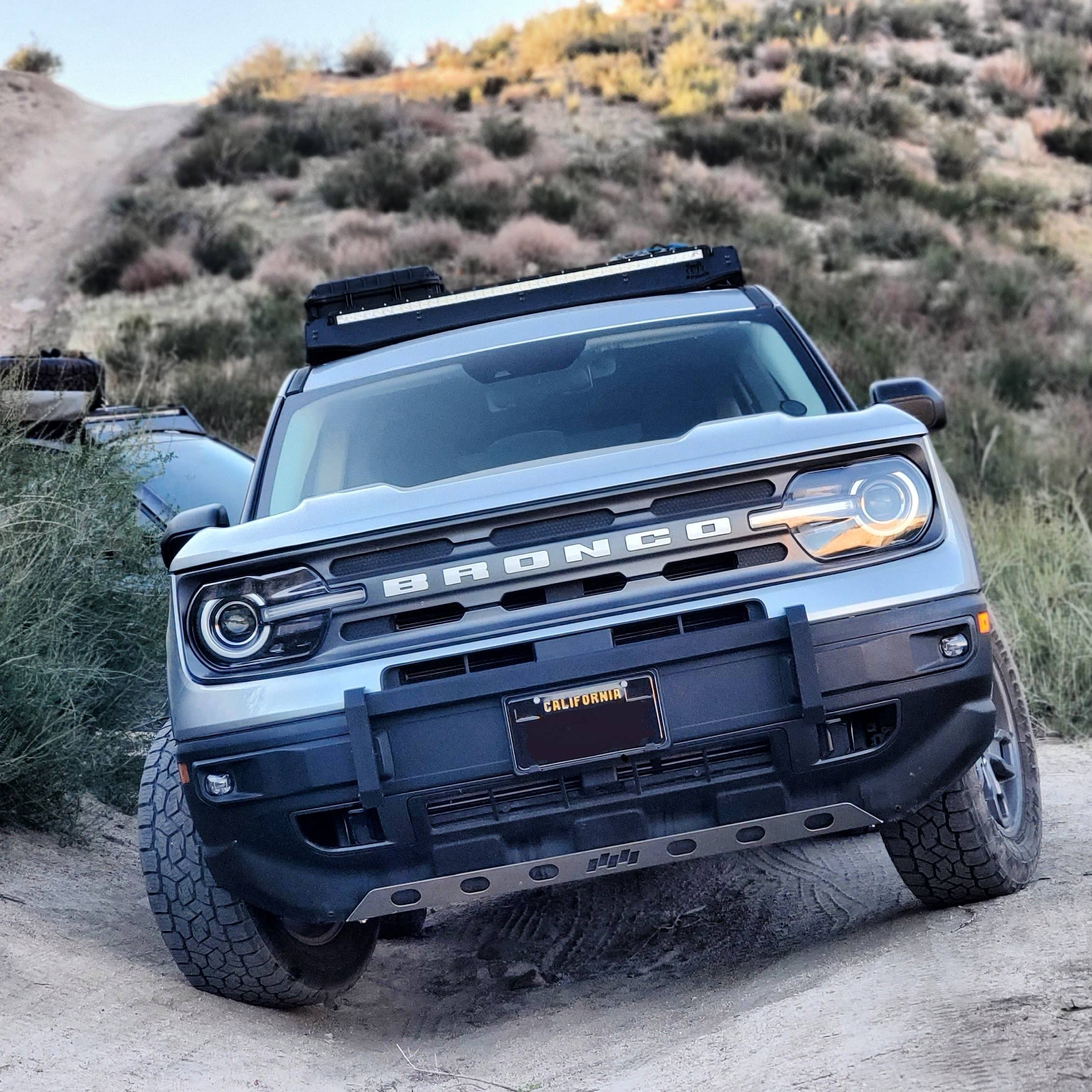 Ford Bronco Sport Rally Innovations light bar and skid plate installed on Bronco Sport IMG_20220220_105633_256
