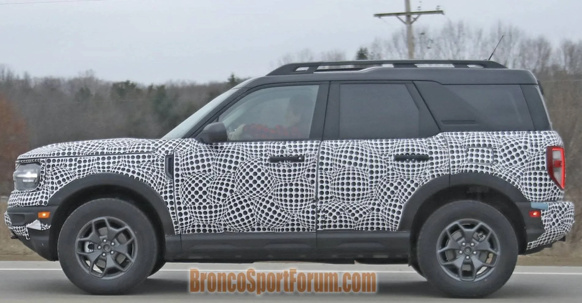 Ford Bronco Sport Side shot of Bronco Sport on the road looking like LR4 E86ED94F-E5C0-4A18-BA24-BAF304352197