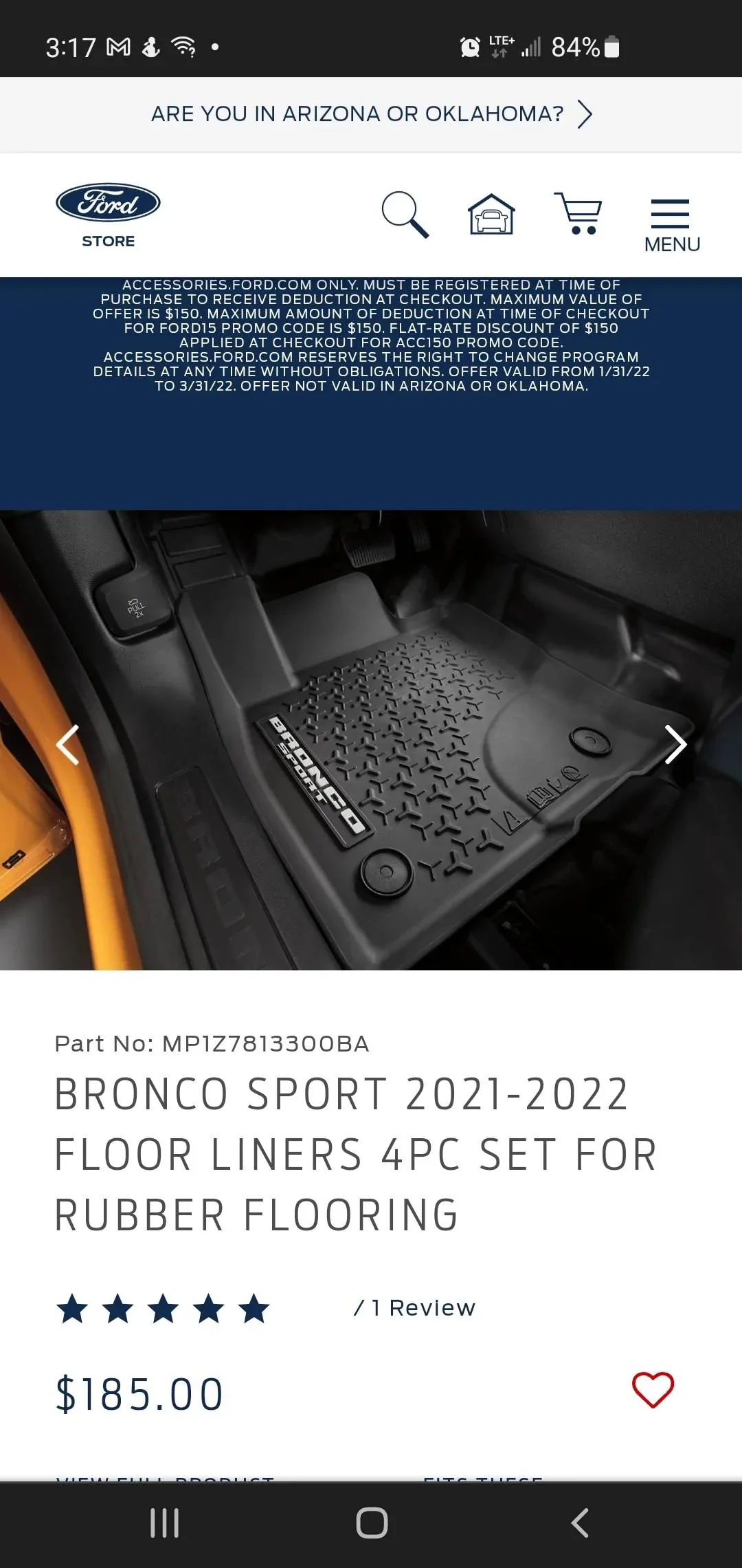 Ford Bronco Sport Factory mats sliding around on plastic floor - anyone have luck fixing? Screenshot_20220301-151727_Chrom