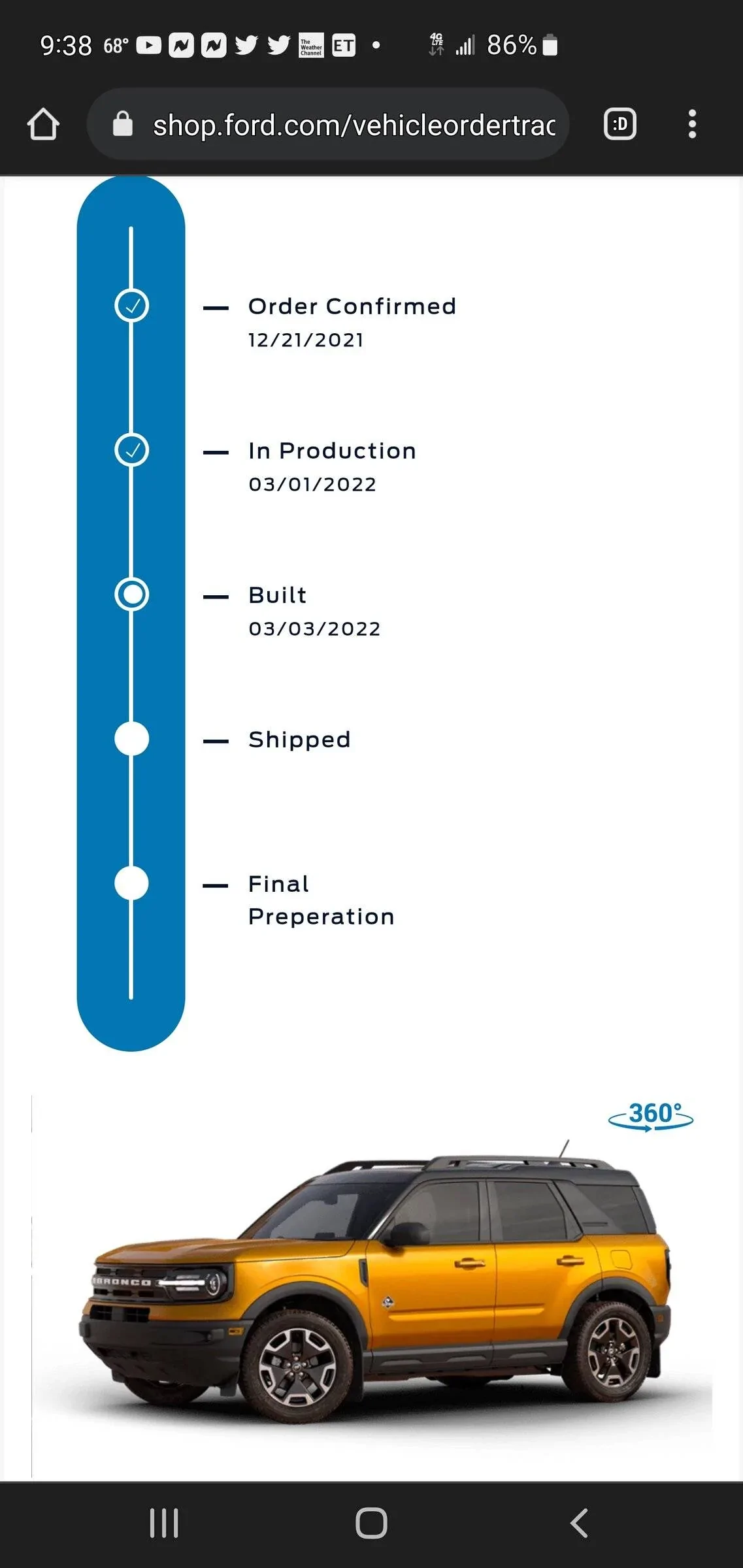 Ford Bronco Sport February production date Screenshot_20220304-093829_Chrom