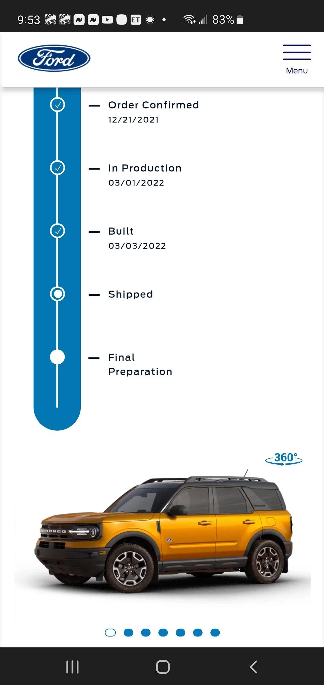 Ford Bronco Sport February production date Screenshot_20220305-095326_Chrom